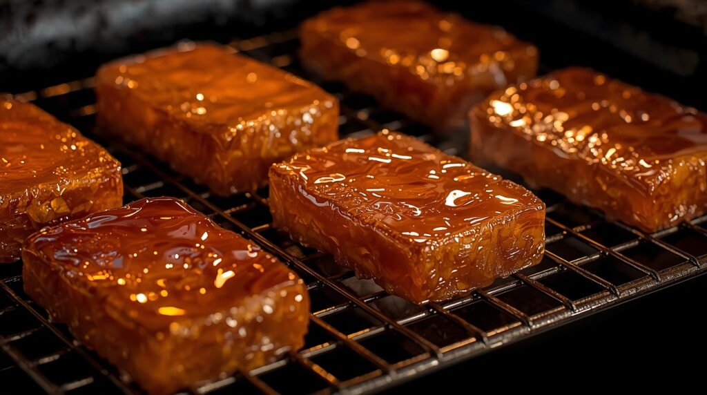 Cacahuates en el horno con almíbar brillante