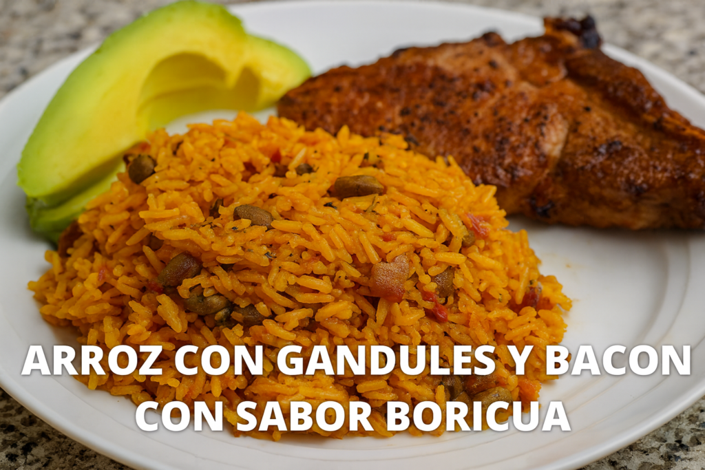 Arroz Con Gandules Y Bacon Con Sabor Boricua ()